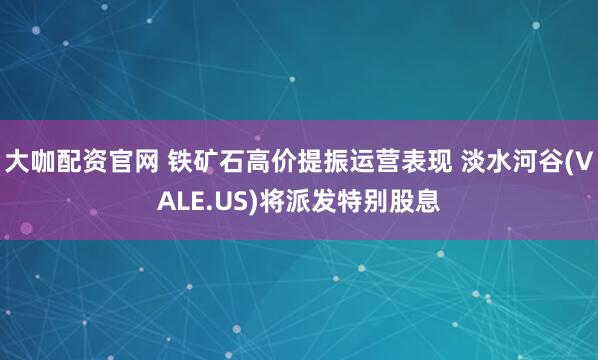 大咖配资官网 铁矿石高价提振运营表现 淡水河谷(VALE.US)将派发特别股息